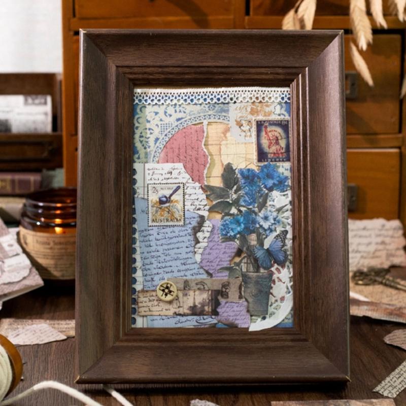 15Sheets Antique Paper Sticker Decorative Scrapbooking Sticker For Notebook Journals Card Making Craft Embellishments