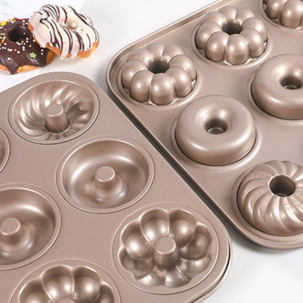 6/12 Cavity Cake Baking Tray Non-Stick Donut Muffin Pan Muffin Cakes Mold  Fondant Cake