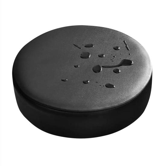 Soft Round Stool Cover High Resilience Non-Slip Design Easy to Clean Faux Leather Universal Fit Chair Cover