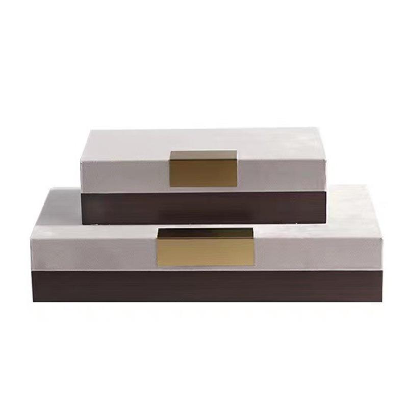 Minimalist Leather Jewelry Boxes Cosmetic Jar Dresser Table Desk Decoration Exquisite Jewelry Ring Earrings Necklace Storage Box