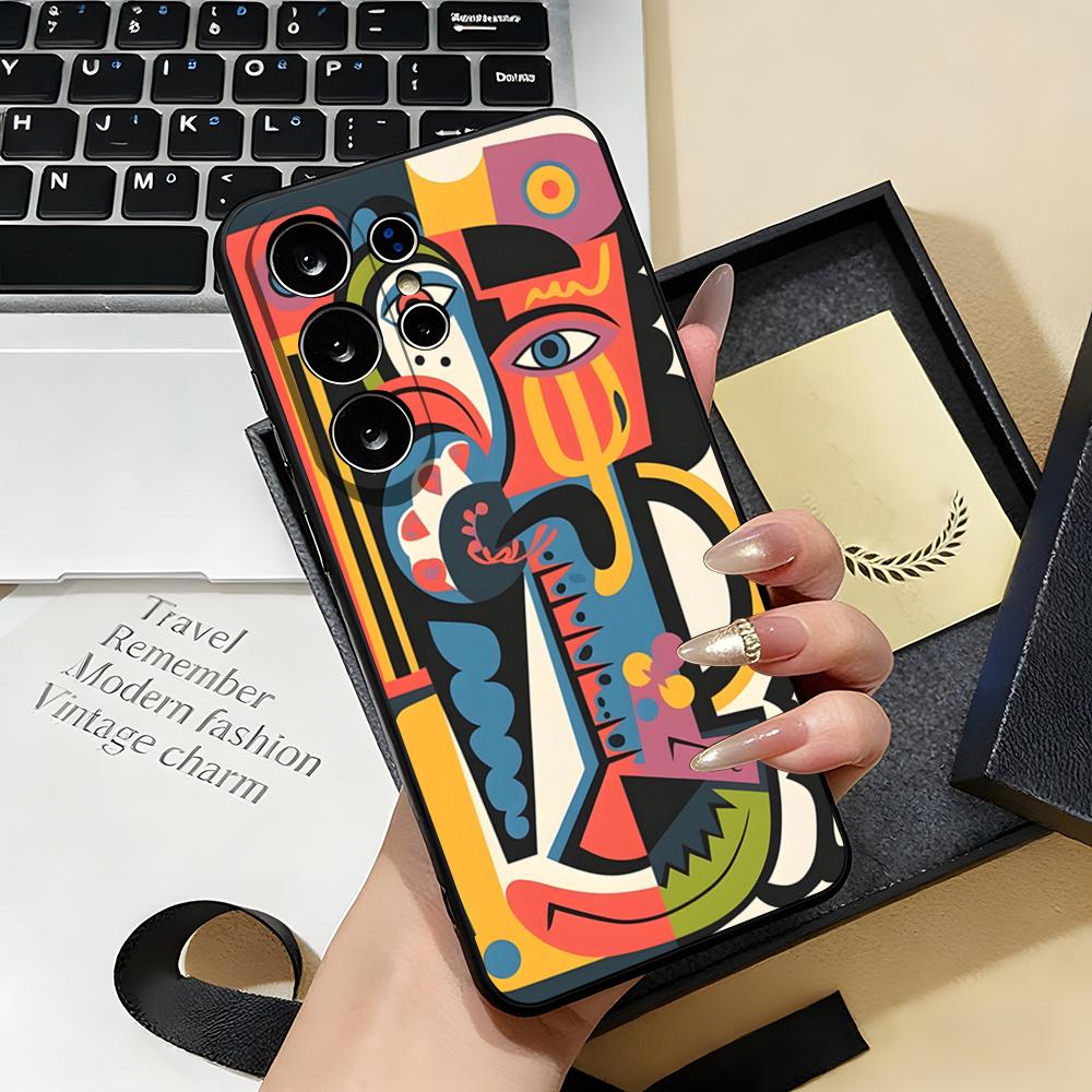 Kunstenaar Pablo-Picasso Telefoonhoesje Voor Samsung S26 S25 S24 FE S23 S22 S21 Plus S20 Ultra Note20Ultra Zwart Zacht Hoesje