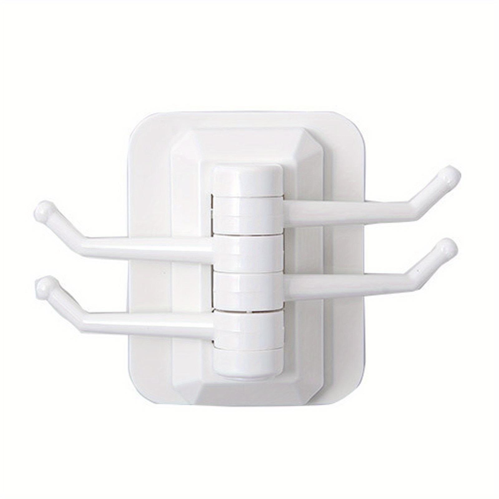 1 шт. Не оставляющий следов пластиковый вращающийся крючок, Крючок для полотенец на суперклее, Крючок на клейкой основе для ванной и кухни, без сверления, не оставляющий следов белый