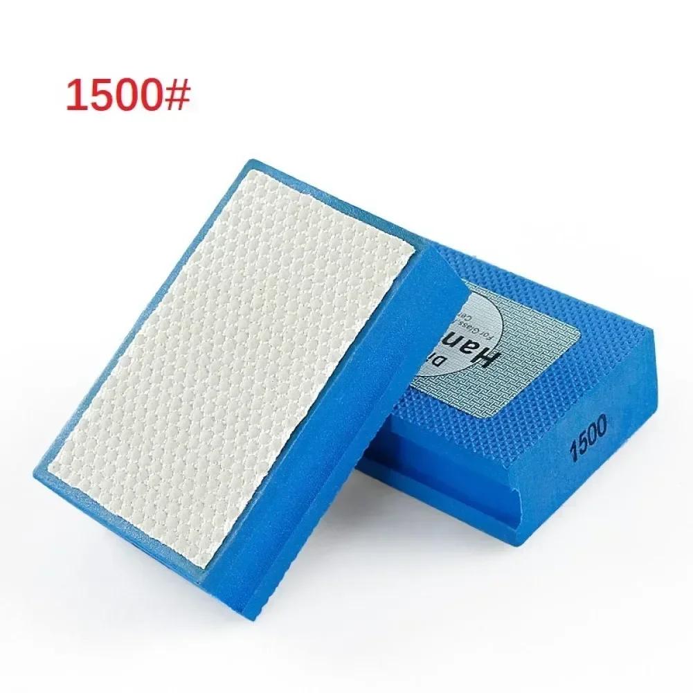 90*55mm Diamond Polishing Hand Pad Block For Stone Polishing Tile Trimming Glass Burr Trimming Buffing Sponge Polishing Pads