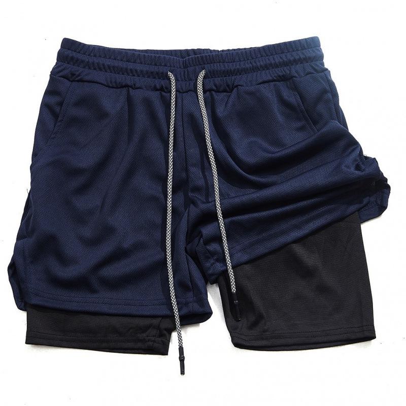 Summer Men's Casual Running Shorts - Multi-Pocket, Double Layer, Plus Size Fitness