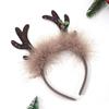 Weihnachts-Plüsch-Geweih-Haarreifen Leichtes Haaraccessoire für Familienfeiern Foto-Requisiten Kostüme