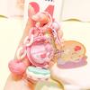 Pink And Adorable Orange Acrylic Cream Bear Globe Keychain Cute Cartoon Accessory