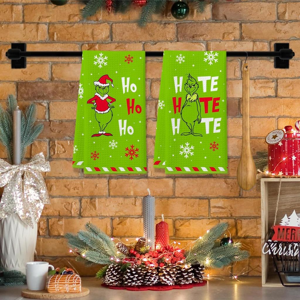Christmas 3D Printed Towels, Kitchen Suction Towels, Hand Towels, Face Towels