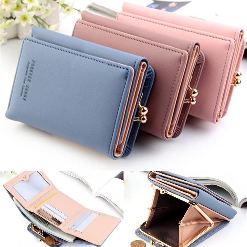 

1 шт. кошелек для женщин женские короткие женские кошельки черный, красный цвет мини-кошельки для денег маленький складной из искусственной кожи женский кошелек для монет держатель для карт