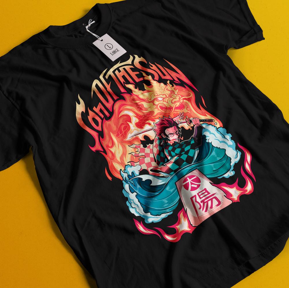 

Demon Slayer Shirt Tanjiro Tshirt Zenitsu T-Shirt Muzan Doma Tee Inosuke Nezuko 4XL