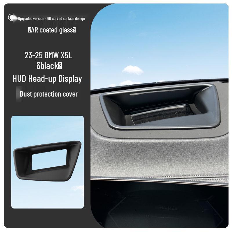 

BMW X5L HUD Display Protective Cover: Curved 6D Design, Scratch-proof, Anti-reflective Interior Accessory.
