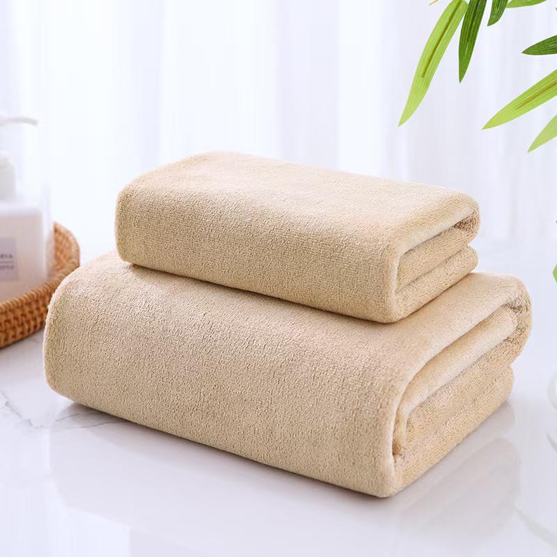 Cross-border Microfiber Double-sided Thick Black Bath Towel: Absorbent & Customizable for Sports, Fitness, and Salon Use 30*30 (Extra Thick)