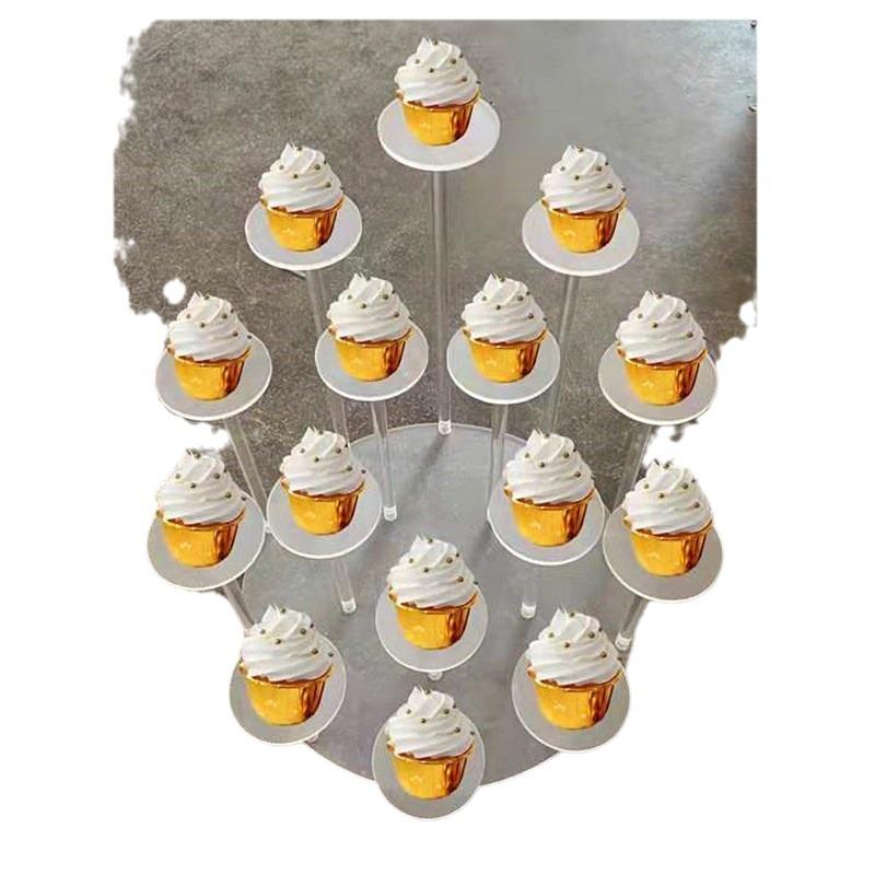 16 Tier Acrylic Cupcake Stand For Birthday Party Wedding Baby Shower Christmas Decoration Dessert Holder Cupcake Display Rack