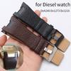 Cinturino per orologio in pelle di vacchetta concava 32x17mm per Diesel Dz4246 Dz1273 Dz1216 Bracciale con interfaccia speciale da uomo Sostituzione Cinghie da polso