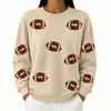 Unisex Fashion Print Crewneck Long Sleeve Sweatshirt Top for Casual Everyday Wear