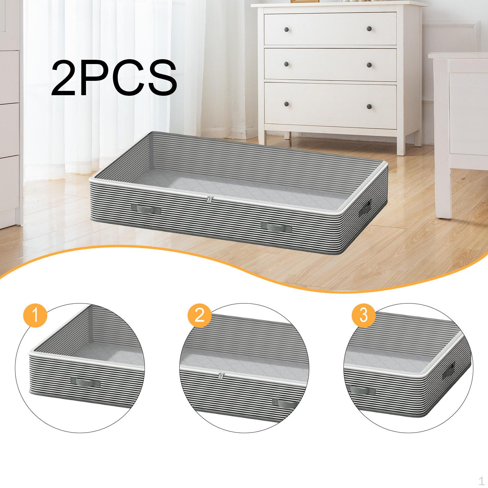 

Контейнер для хранения под кроватью, органайзер для шкафа, 55 л, легкодоступный контейнер для подушек под кроватью 2 Pieces