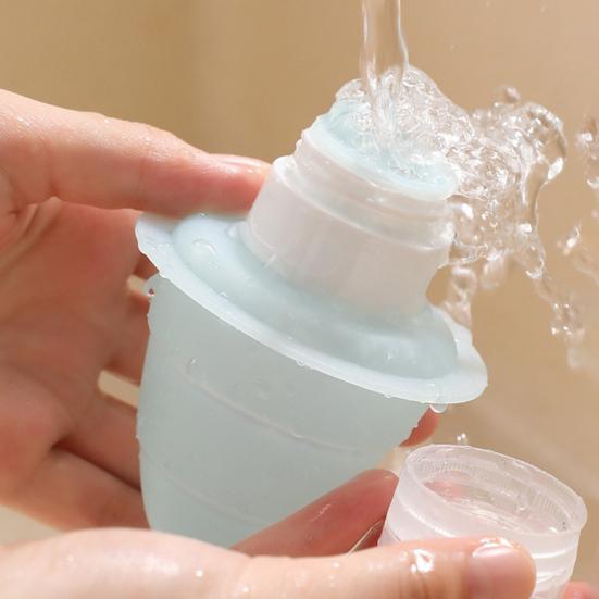 3Pcs 60/90ML Foldable Tree Bottle Leak Proof Reusable Facial Cream Lotion Sunscreen Silicone Storage Bottle Refillable Empty Toiletries Container