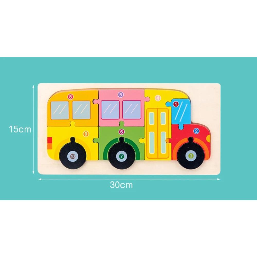 Big Size Cartoon Animal 3D Wooden Puzzle Jigsaw For Children Montessori Assemble Early Education Puzzle Game Toy Baby Gift