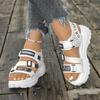 Large Size Sponge Cake Thick-soled Velcro Sandals Summer New Velcro Sports Sandals Women