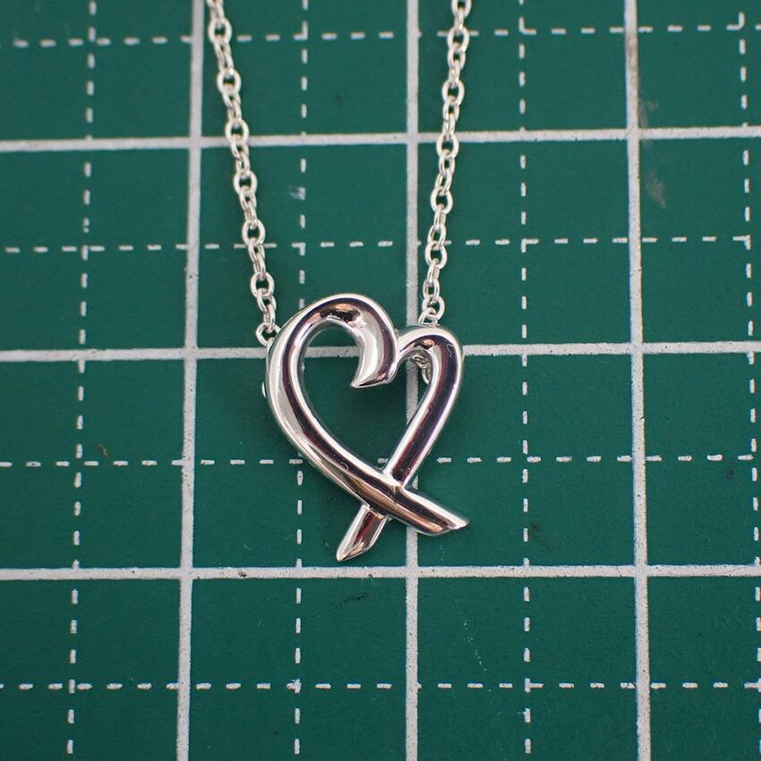 [Used] TIFFANY 925 Loving Heart Pendant/Necklace/g504-28