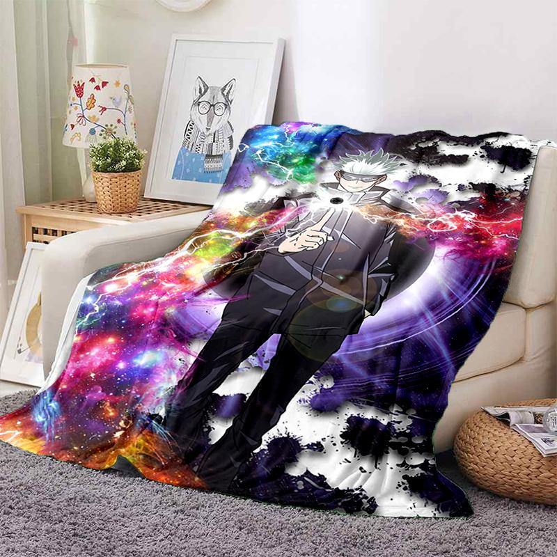 3D Cartoon Jujutsu Kaisen Anime Itadori Yuj Blanket,Soft Throw Blanket for Home Bedroom Bed Sofa Travel Picnic Office Cover Kids