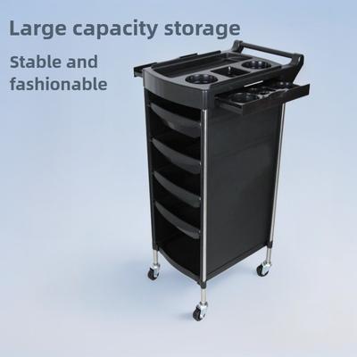 Hair Salon Hot Dyeing Tool Cart Stainless Steel Barber Shop Salon Large Capacity Storage Cart Large Capacity Hairdressing Cart