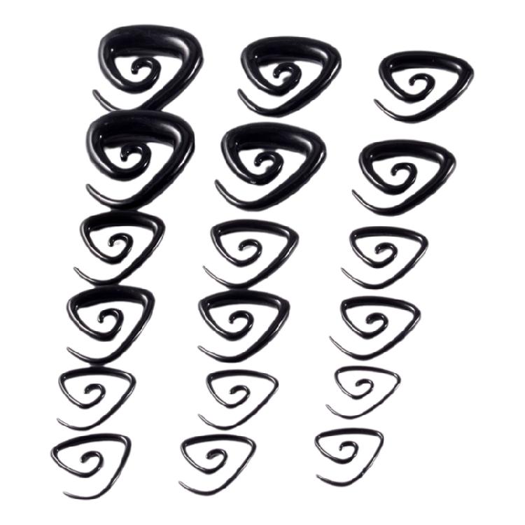 

9 Pairs Black Helical Earrings Acrylic Earrings Unisex Earrings Acrylic Texture Ear Jewelry Suitable for Modern Outfits 1