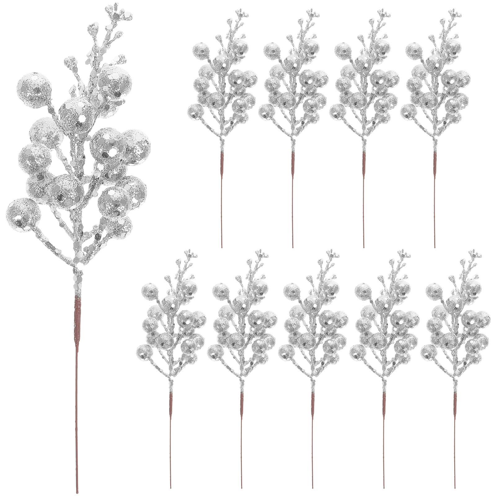Christmas Decorations Fake Berry Stem Artificial Berry Christmas Tree Picks Xmas Ornaments Pendant Christmas Tree Decorative