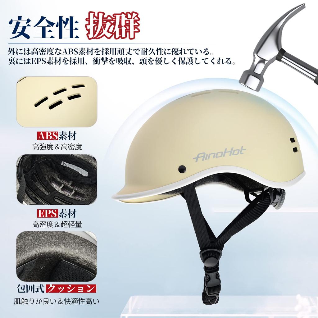 Rongbenyuan Bicycle Helmet with LED Adult 18 Road Bike Impact Adjustable Chin Sun CE Certified Light, Size, Vents, 58-62cm, Lightweight, Sports,
