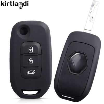 Silikonowy pokrowiec na kluczyk do Renault Logan 2 Stepway Sandero Clio 5 Arkana Captur Kadjar kwid 2023 2021 Kluczyk zdalny składany