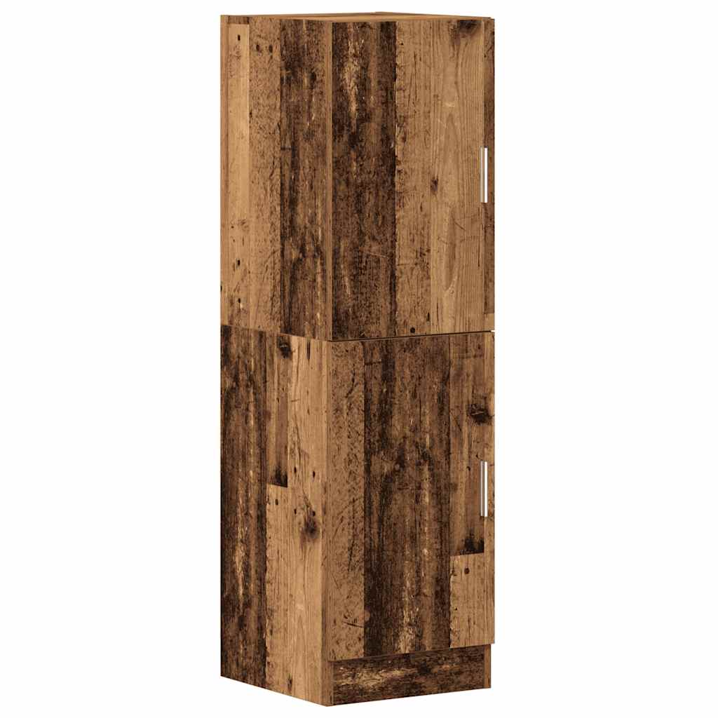 3 piece kitchen cabinet set with rustic wood effect engineered wood