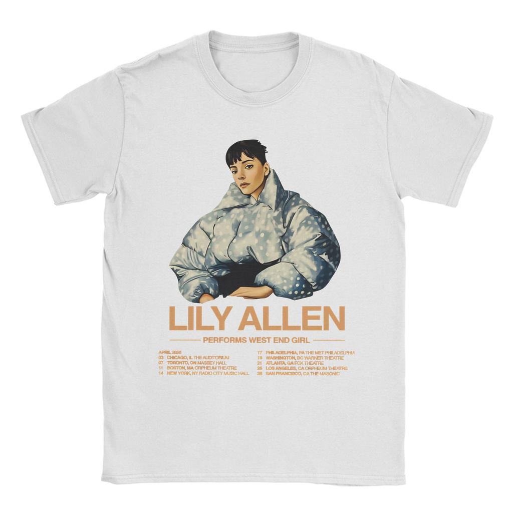 Hipster Lily Allen West End Girl Tour 2026 T-shirts för Unisex Rund Hals Ren T-shirt Kortärmad T-shirt Plus Size Kläder
