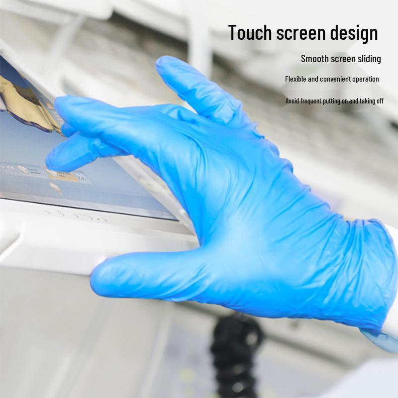 Women's Disposable Nitrile Gloves - Oil-Proof, Anti-Static for Lab & Auto Repair Protection