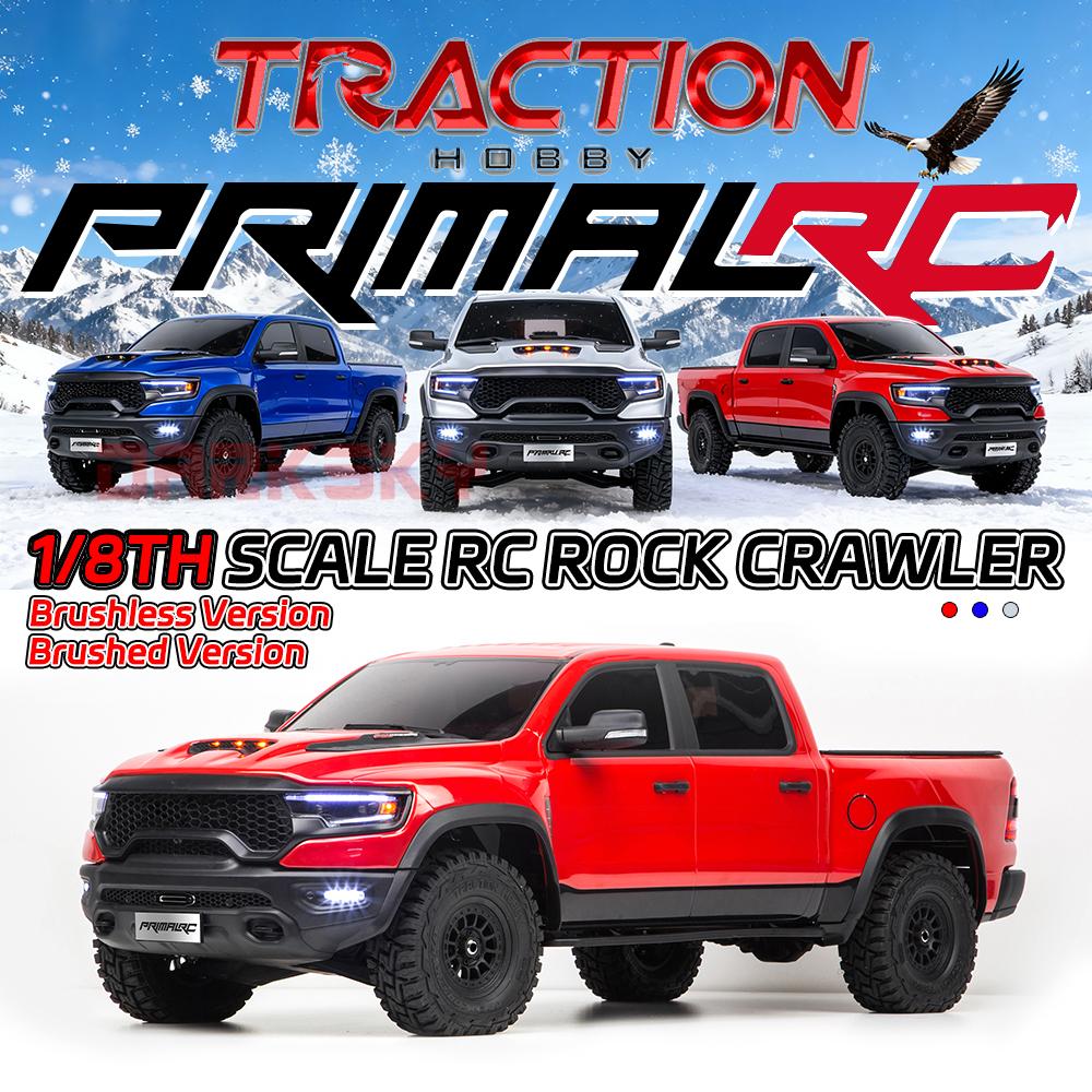 TRACTION HOBBY KM 1500 Pickup Truck 1/8 RC Simulation Electric Remote Control Model Cars Rock Crawler Adult Children's Toys