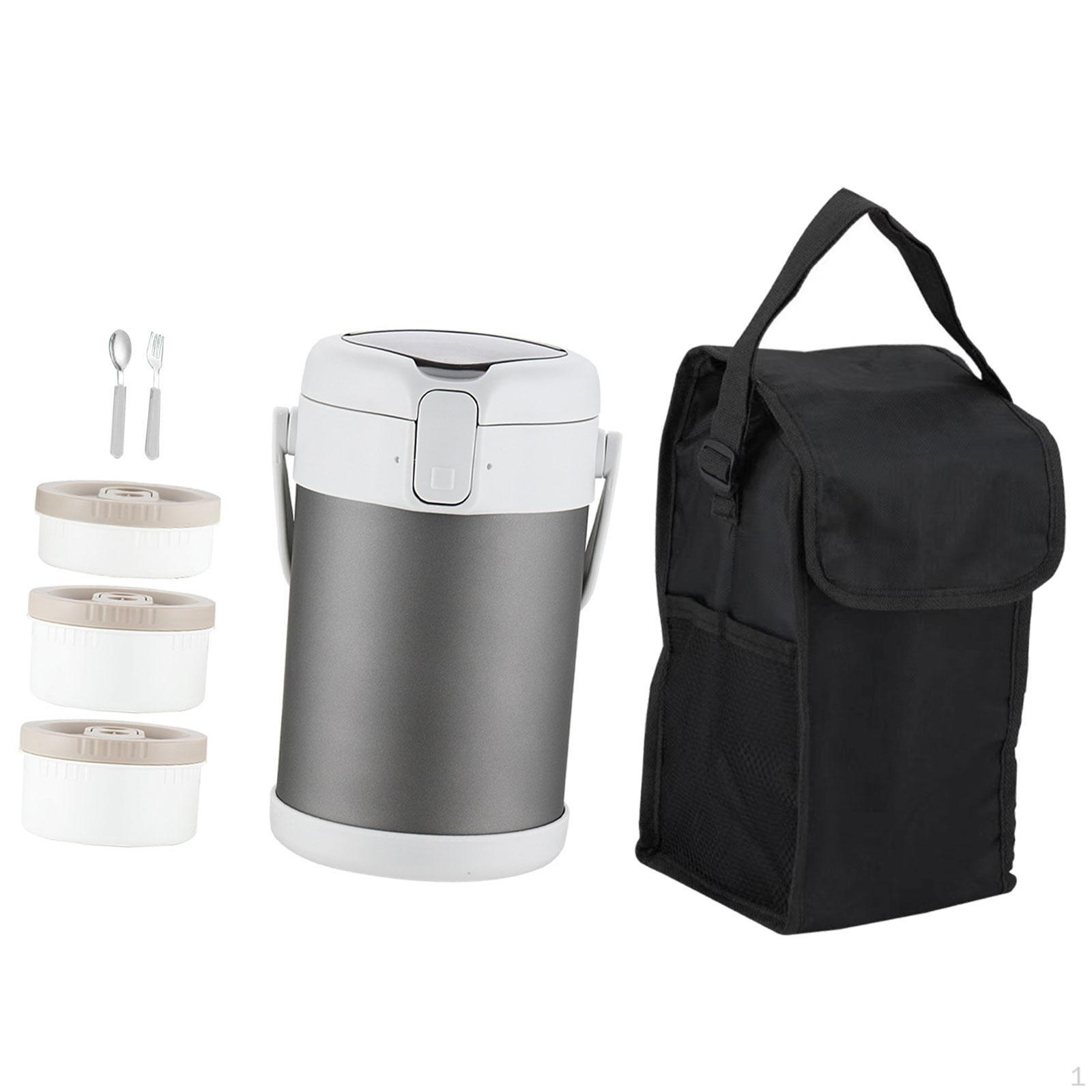 

Stainless Steel Lunch Box Set for Convenient Meals сірий колір