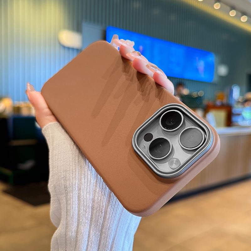 Luxury Matte Sandstone Soild Color Case for iPhone 16 16E 15 14 Plus 13 12 11 Pro Max Soft Silicone Shockproof Bumper Cover Capa