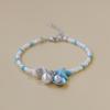 Handmade Seashell & Crushed Stone Bracelet with Lobster Clasp - Perfect Summer Travel Souvenir