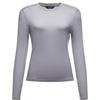 Women's Merino Wool Round Neck Cropped Long-Sleeve T-Shirt