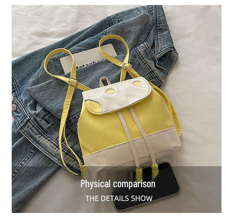 Trendiger süßer Denim-Rucksack für Damen - Käse-Design, perfekt zum Einkaufen und für den Arbeitsweg