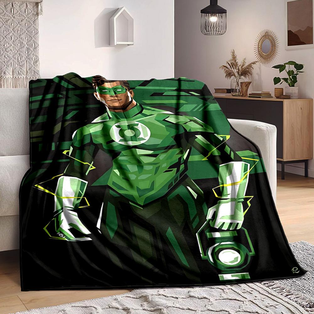 1 Peça Manta Anel do Lanterna Verde Fibra de Poliéster, Conforto para Todas as Estações para Sofá, Cama, Escritório, Carro, Acampamento, Decoração de Casa e Presente Ideal, Conforto no Escritório