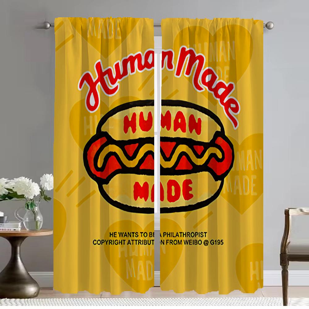 Human Made Heminredningsgardiner för Vardagsrum Mörkläggningsgardin Avskärmning Halloweendekoration Tyll för Sovrum Persienner Barn