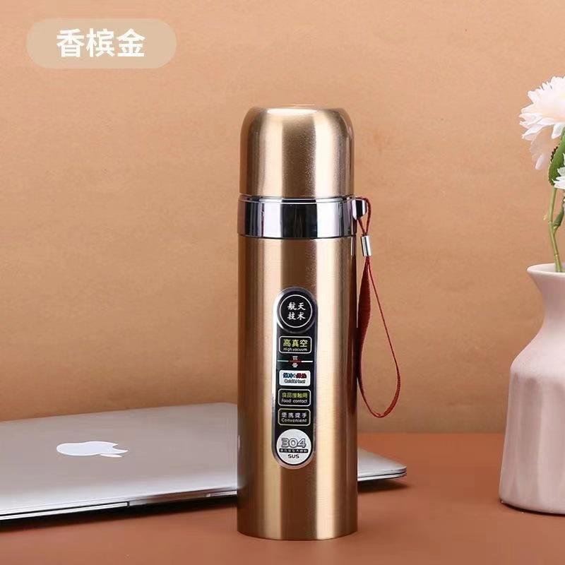 

Изолированные кружки из нержавеющей стали 304, кружки для воды большой вместимости для мужчин и женщин, студентов, портативные уличные чайники для дома 500ML золотой