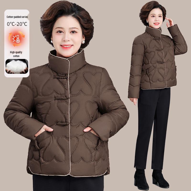 Hengyuanxiang Winter Cotton Jacket for Middle-aged Women - Chinese Style, Warm, Short Design