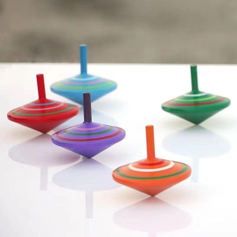 5/10pcs Wooden Tops Hand Rotation Children Table Toys Parent-child Interaction Kindergarten Group Activity Toy Prize Gifts TMZ