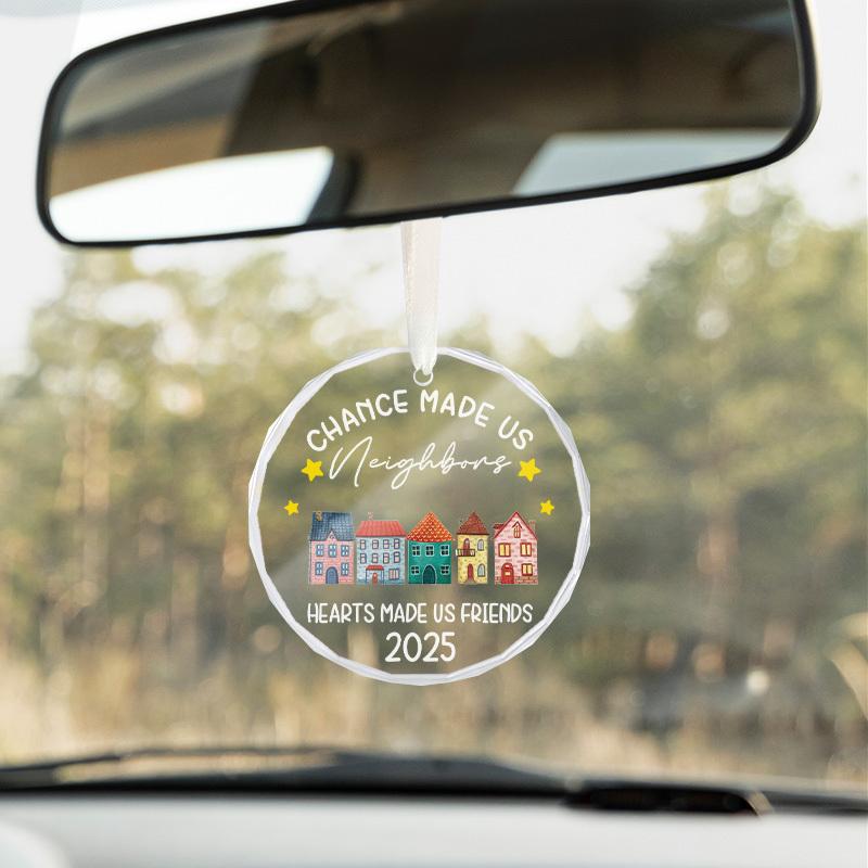 1pc/2pcs New Home Christmas Ornament 2025,House Warming Gifts New Home - Housewarming Gifts for First House, Glass Housewarming Gift Ideas for Couple