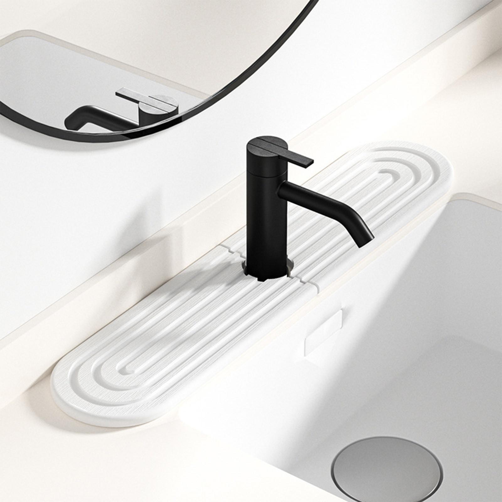 

Коврик для защиты кухонной раковины, диатомитовая земля, коврик для быстрой сушки камня для кухонной стойки, супервпитывающий материал, предотвращает накопление влаги белый