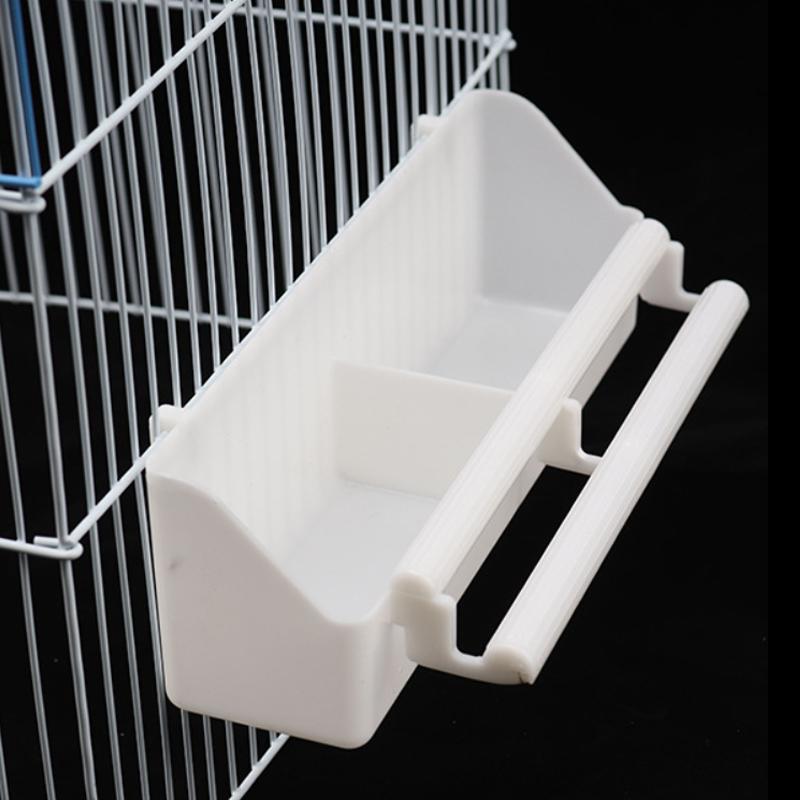 Large Double Grid Stand Bird Feeding Trough Parrot Feeder Compartment Pigeon Sparrows Bird Feeder With Standing Pole Pet Supplie