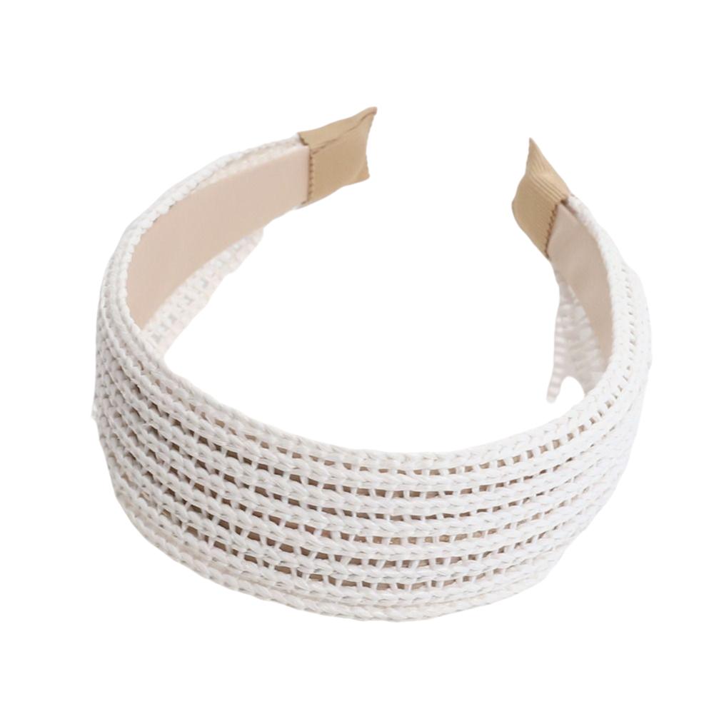 Fashion Raffia Hairbands Chic Style Wedding Headpiece Wide Brimmed Headband Spring Summer