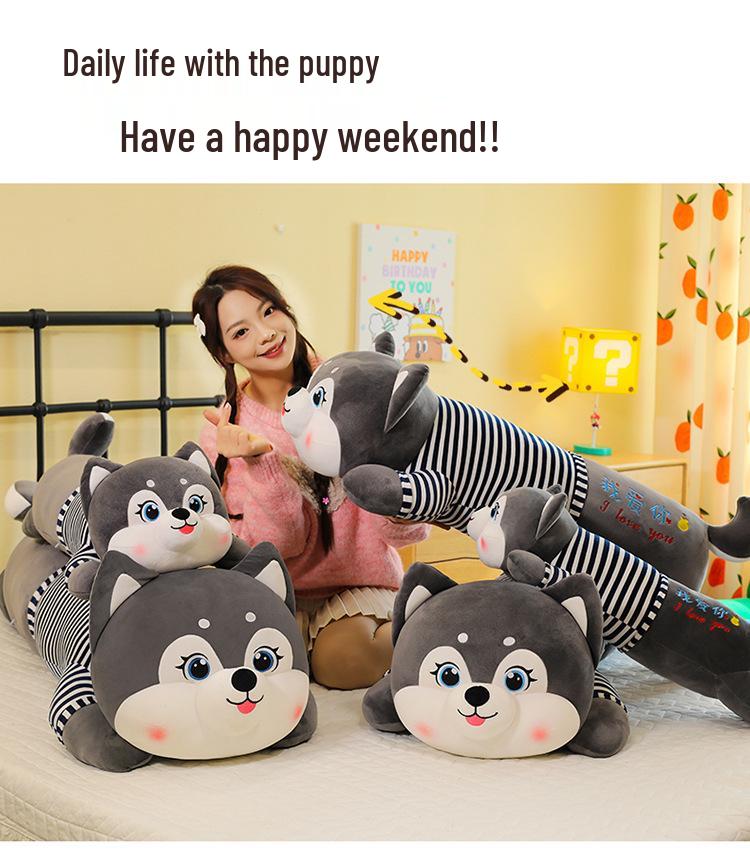 Husky Shiba Inu Plush Pillow: Cute Gift for Boyfriend/Girlfriend