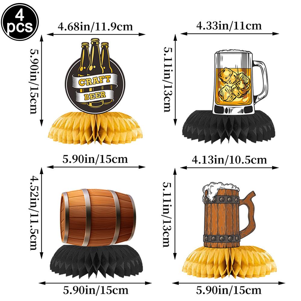 Whiskey Party Decor Whiskey Beer Bottle Glass Cup Balloon Banner Whiskey Honeycomb Table Decor Men Women Birthday Party Supplies