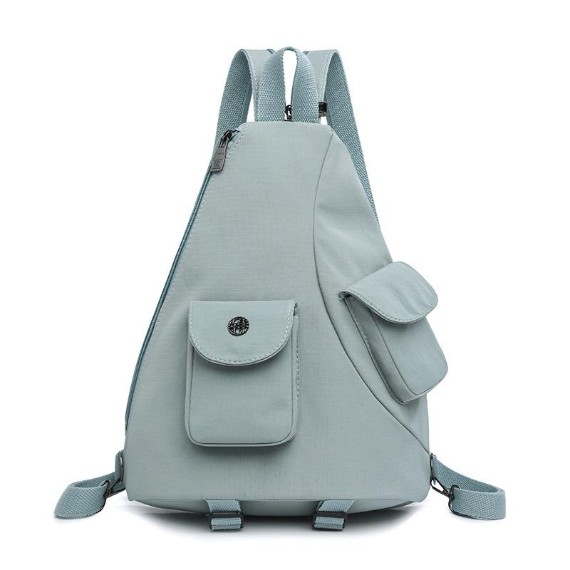 Ryggsekk Dame Multifunksjonell Veske Dobbeltformål Stor Kapasitet Brystveske Lett Pendler Crossbody-veske